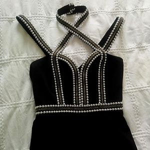 black  midi dress sizeM/S